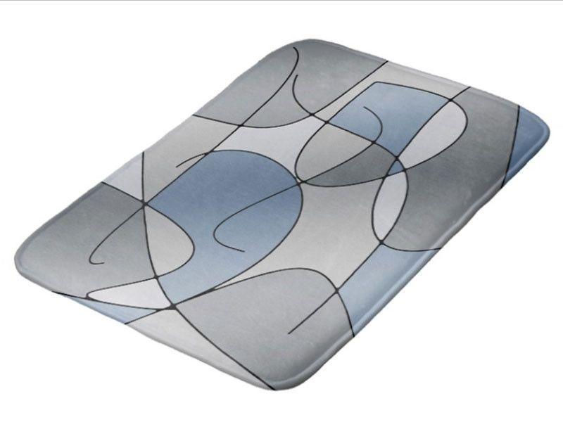 Bath Mats-ABSTRACT CURVES #1 Bath Mats-Grays-from COLORADDICTED.COM-