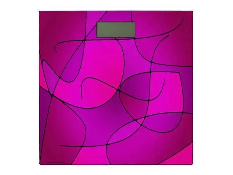 Bathroom Scales-ABSTRACT CURVES #1 Bathroom Scales-Purples, Fuchsias & Magentas-from COLORADDICTED.COM-