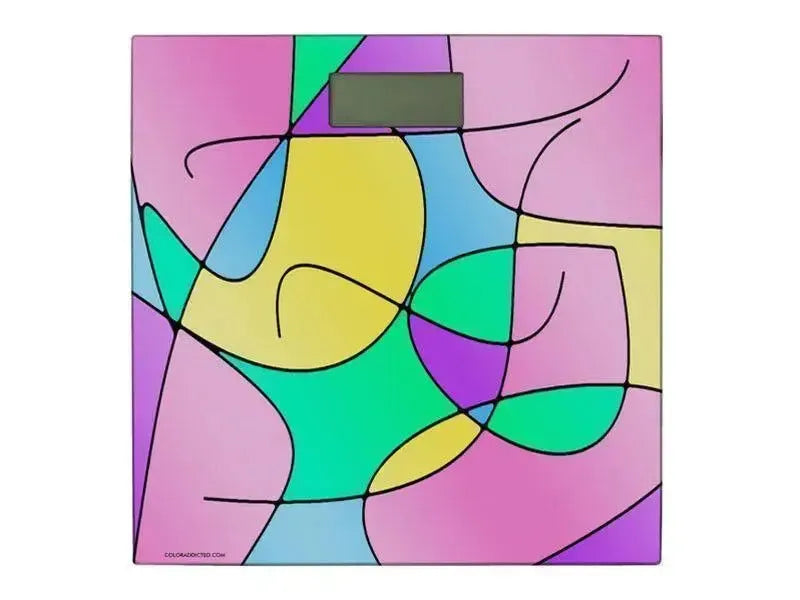 Bathroom Scales-ABSTRACT CURVES #1 Bathroom Scales-from COLORADDICTED.COM-