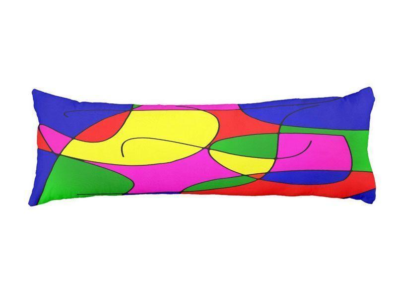 Body Pillows - Dakimakuras-ABSTRACT CURVES #1 Body Pillows - Dakimakuras-Multicolor Bright-from COLORADDICTED.COM-