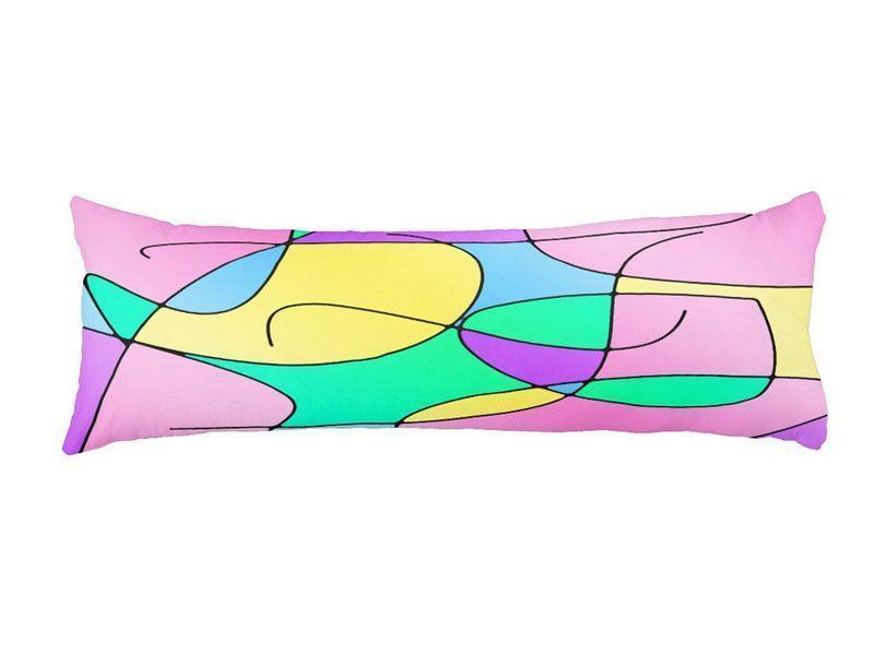 Body Pillows - Dakimakuras-ABSTRACT CURVES #1 Body Pillows - Dakimakuras-Multicolor Light-from COLORADDICTED.COM-