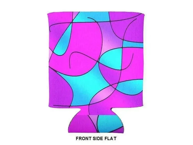 Can Cooler Sleeves – Can Koozies-ABSTRACT CURVES #1 Bottle & Can Cooler Sleeves – Bottle & Can Koozies-from COLORADDICTED.COM-