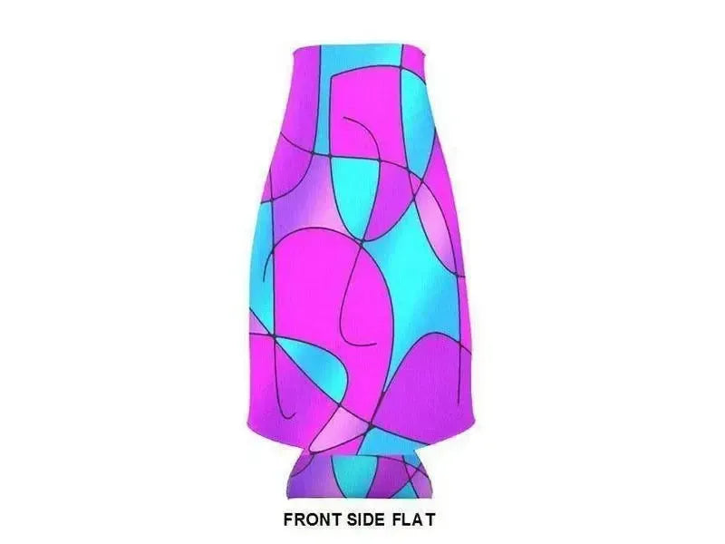 Bottle Cooler Sleeves – Bottle Koozies-ABSTRACT CURVES #1 Bottle Cooler Sleeves – Bottle Koozies-from COLORADDICTED.COM-