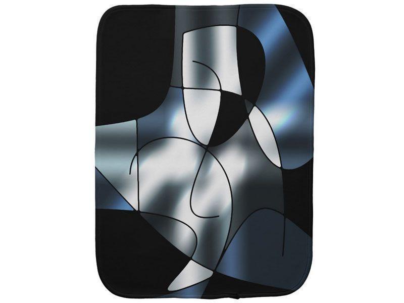 Burp Cloths-ABSTRACT CURVES #1 Burp Cloths-Black, Grays &amp; White-from COLORADDICTED.COM-