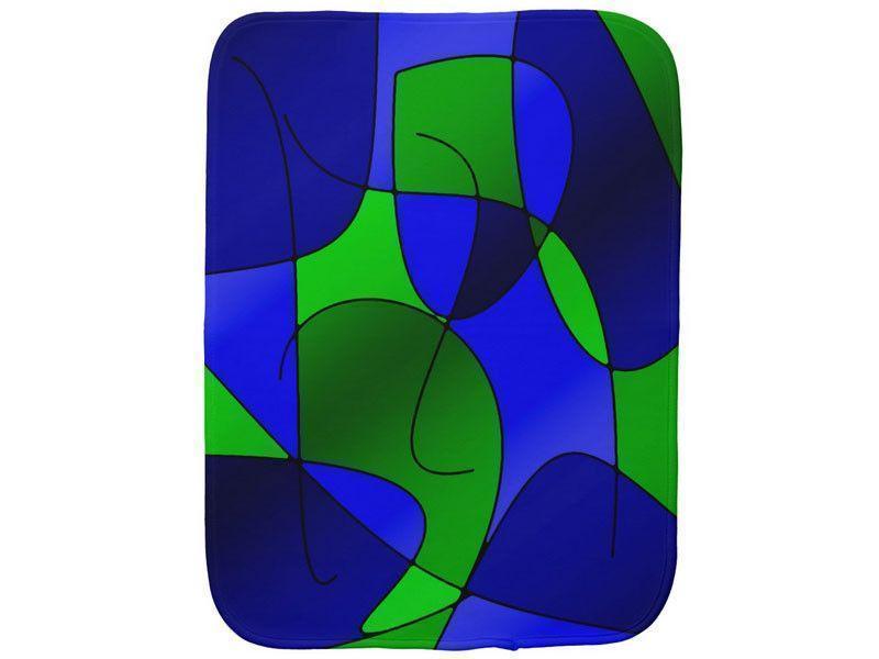 Burp Cloths-ABSTRACT CURVES #1 Burp Cloths-Blues &amp; Greens-from COLORADDICTED.COM-