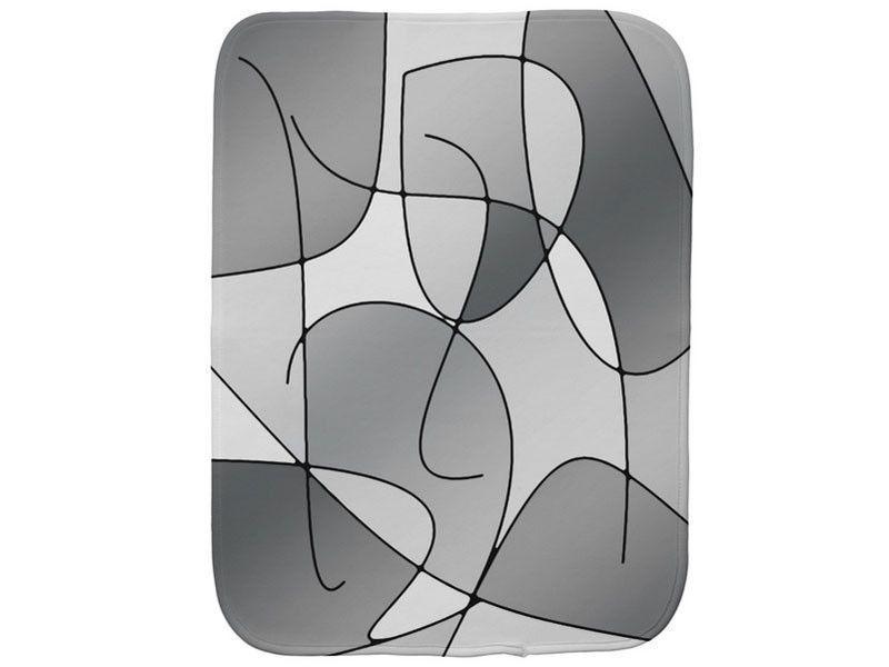 Burp Cloths-ABSTRACT CURVES #1 Burp Cloths-Grays &amp; White-from COLORADDICTED.COM-
