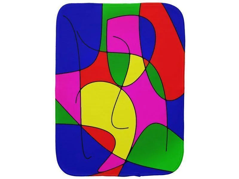 Burp Cloths-ABSTRACT CURVES #1 Burp Cloths-Multicolor Bright-from COLORADDICTED.COM-