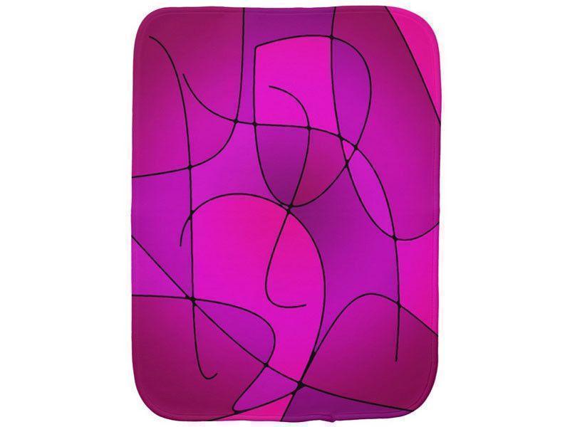 Burp Cloths-ABSTRACT CURVES #1 Burp Cloths-Purples, Fuchsias &amp; Magentas-from COLORADDICTED.COM-