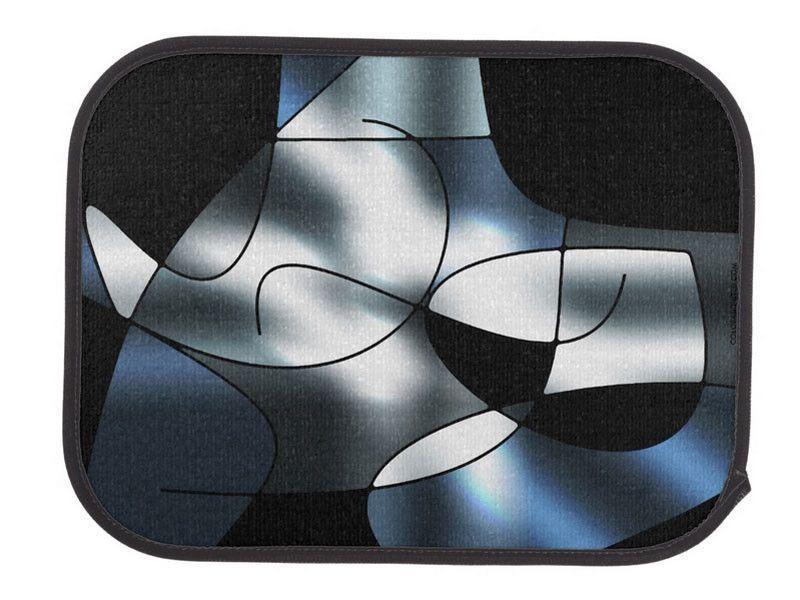 Car Mats-ABSTRACT CURVES #1 Car Mats Sets-Black &amp; Grays &amp; White-from COLORADDICTED.COM-