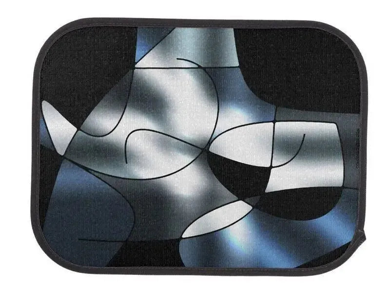 Car Mats-ABSTRACT CURVES #1 Car Mats Sets-Black & Grays & White-from COLORADDICTED.COM-