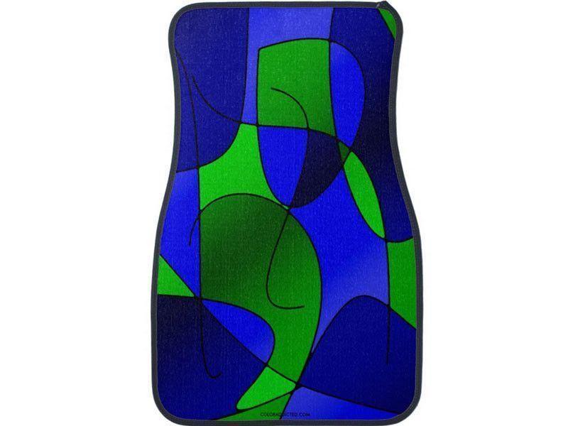 Car Mats-ABSTRACT CURVES #1 Car Mats Sets-Blues &amp; Greens-from COLORADDICTED.COM-