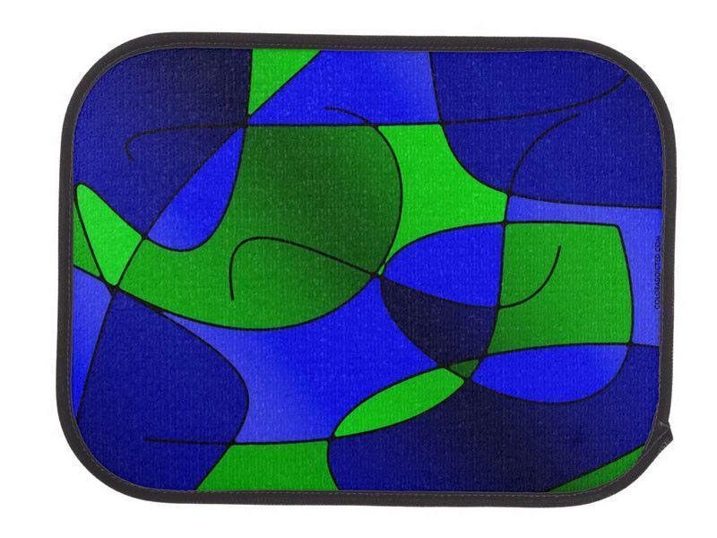 Car Mats-ABSTRACT CURVES #1 Car Mats Sets-Blues &amp; Greens-from COLORADDICTED.COM-