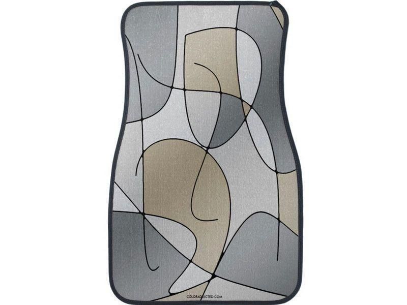 Car Mats-ABSTRACT CURVES #1 Car Mats Sets-Grays &amp; Beiges-from COLORADDICTED.COM-