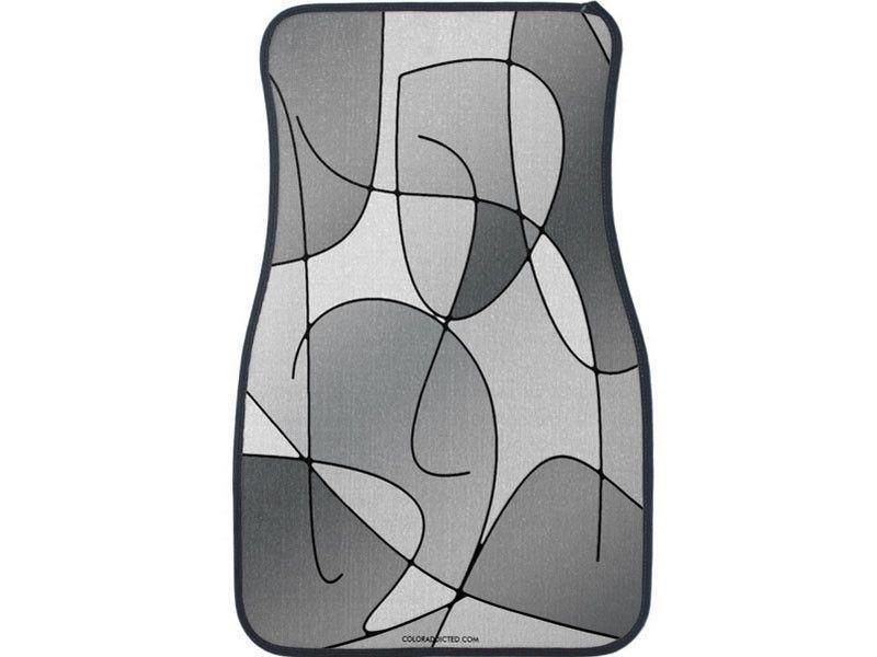 Car Mats-ABSTRACT CURVES #1 Car Mats Sets-Grays &amp; White-from COLORADDICTED.COM-