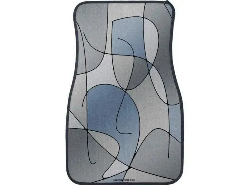 Car Mats-ABSTRACT CURVES #1 Car Mats Sets-Grays-from COLORADDICTED.COM-