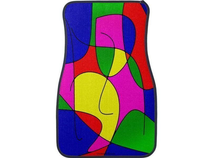 Car Mats-ABSTRACT CURVES #1 Car Mats Sets-Multicolor Bright-from COLORADDICTED.COM-