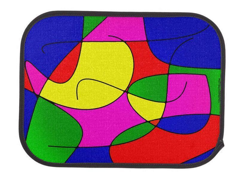 Car Mats-ABSTRACT CURVES #1 Car Mats Sets-Multicolor Bright-from COLORADDICTED.COM-