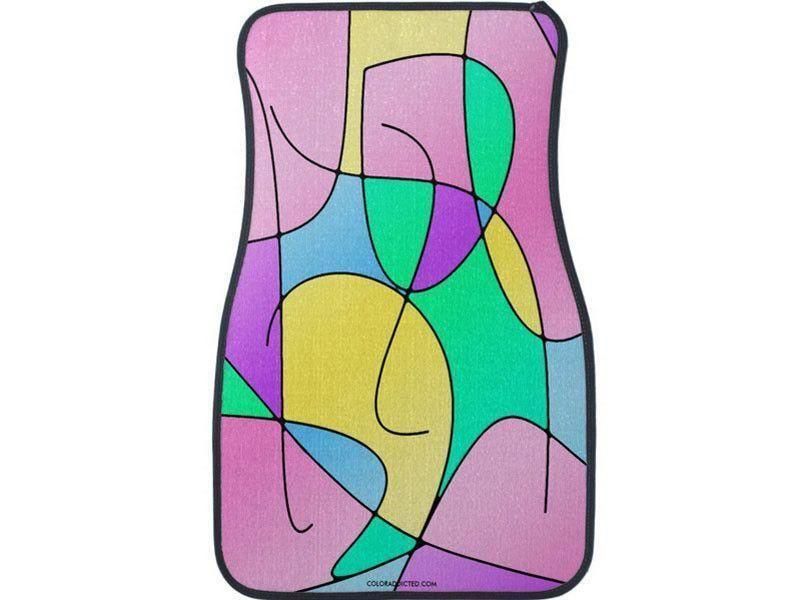 Car Mats-ABSTRACT CURVES #1 Car Mats Sets-Multicolor Light-from COLORADDICTED.COM-