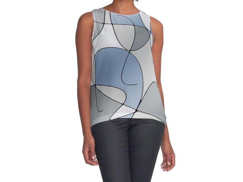 Contrast Tanks-ABSTRACT CURVES #1 Contrast Tanks-Grays-from COLORADDICTED.COM-