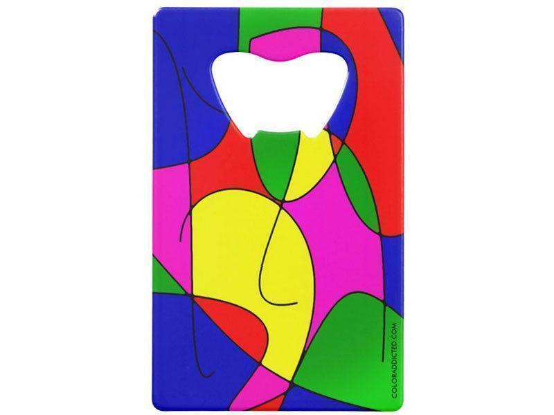 Credit Card Bottle Openers-ABSTRACT CURVES #1 Credit Card Bottle Openers-Multicolor Bright-from COLORADDICTED.COM-