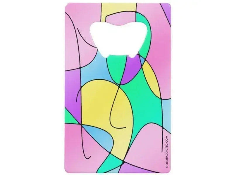 Credit Card Bottle Openers-ABSTRACT CURVES #1 Credit Card Bottle Openers-from COLORADDICTED.COM-