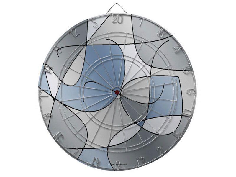 Dartboards-ABSTRACT CURVES #1 Dartboards (includes 6 Darts)-Grays-from COLORADDICTED.COM-