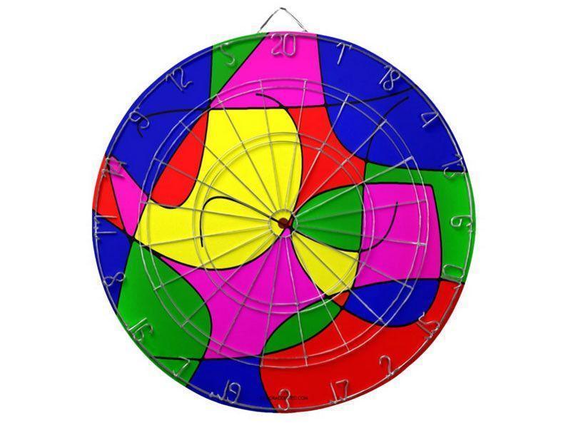 Dartboards-ABSTRACT CURVES #1 Dartboards (includes 6 Darts)-Multicolor Bright-from COLORADDICTED.COM-