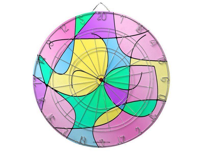 Dartboards-ABSTRACT CURVES #1 Dartboards (includes 6 Darts)-from COLORADDICTED.COM-
