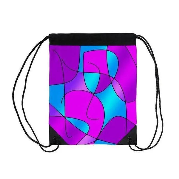 Drawstring Bags-ABSTRACT CURVES #1 Drawstring Bags-from COLORADDICTED.COM-