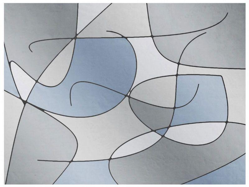 Fleece Blankets-ABSTRACT CURVES #1 Fleece Blankets-Grays-from COLORADDICTED.COM-