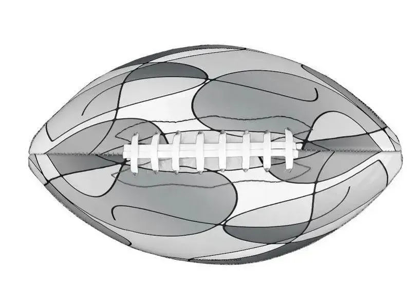 Footballs-ABSTRACT CURVES #1 Footballs & Mini Footballs-Grays & Beiges-from COLORADDICTED.COM-