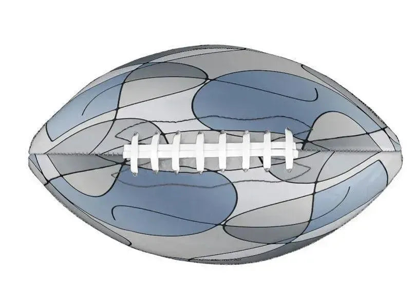 Footballs-ABSTRACT CURVES #1 Footballs & Mini Footballs-Grays-from COLORADDICTED.COM-