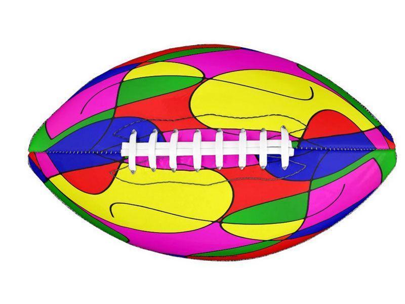 Footballs-ABSTRACT CURVES #1 Footballs &amp; Mini Footballs-Multicolor Bright-from COLORADDICTED.COM-