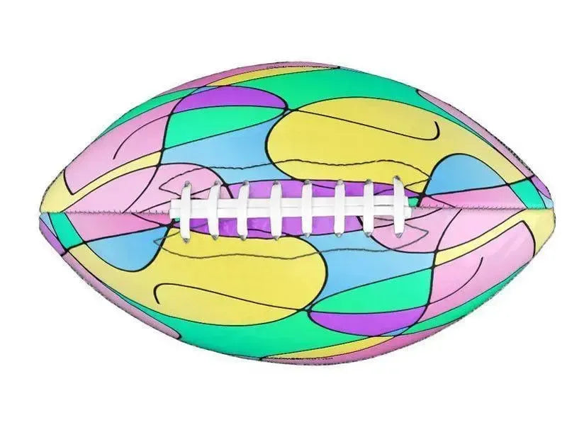 Footballs-ABSTRACT CURVES #1 Footballs & Mini Footballs-Multicolor Light-from COLORADDICTED.COM-