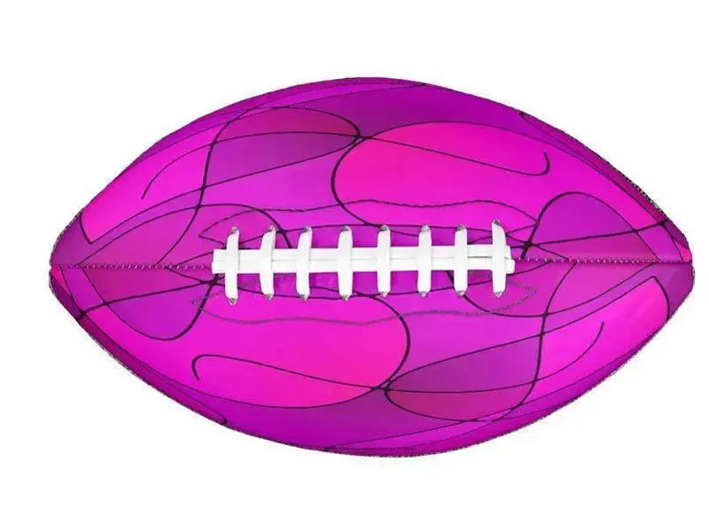 Footballs-ABSTRACT CURVES #1 Footballs & Mini Footballs-Purples & Fuchsias & Magentas-from COLORADDICTED.COM-