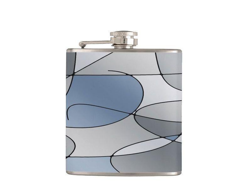 Hip Flasks-ABSTRACT CURVES #1 Hip Flasks-Grays-from COLORADDICTED.COM-