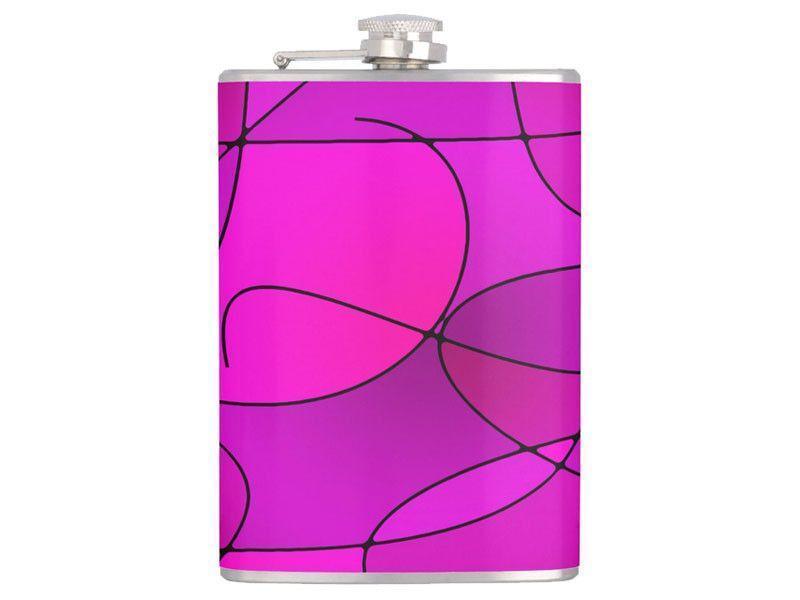 Hip Flasks-ABSTRACT CURVES #1 Hip Flasks-Purples &amp; Fuchsias &amp; Magentas-from COLORADDICTED.COM-