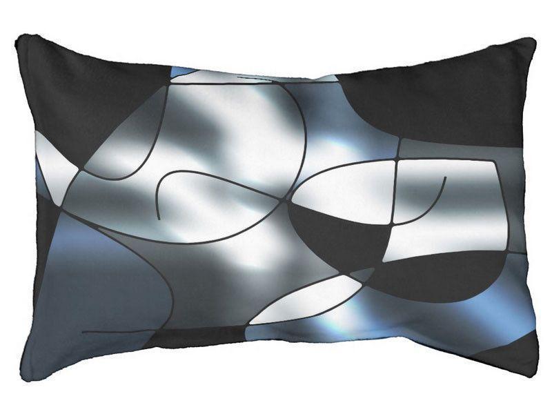 Dog Beds-ABSTRACT CURVES #1 Indoor/Outdoor Dog Beds-Black, Grays &amp; White-from COLORADDICTED.COM-
