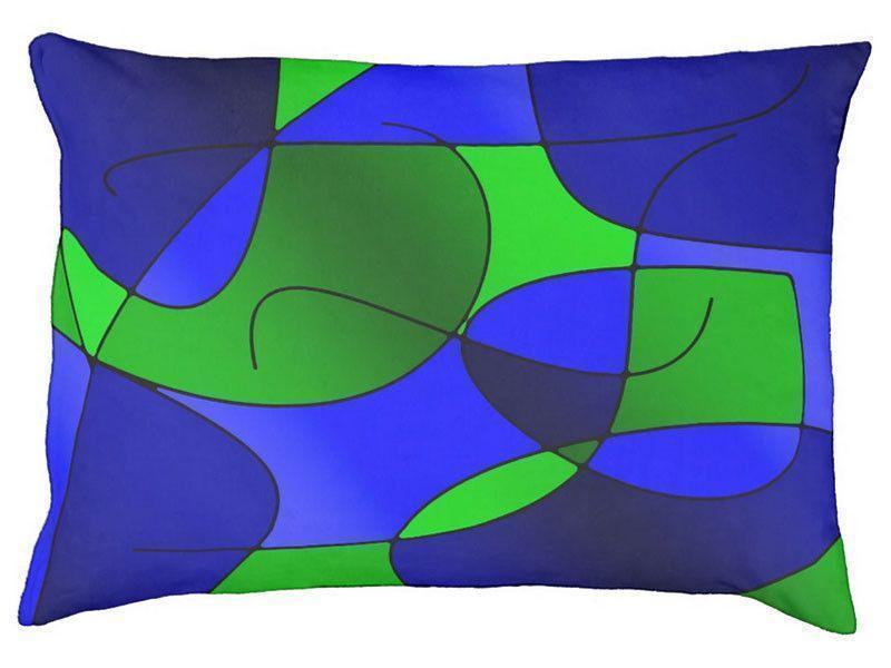 Dog Beds-ABSTRACT CURVES #1 Indoor/Outdoor Dog Beds-Blues &amp; Greens-from COLORADDICTED.COM-