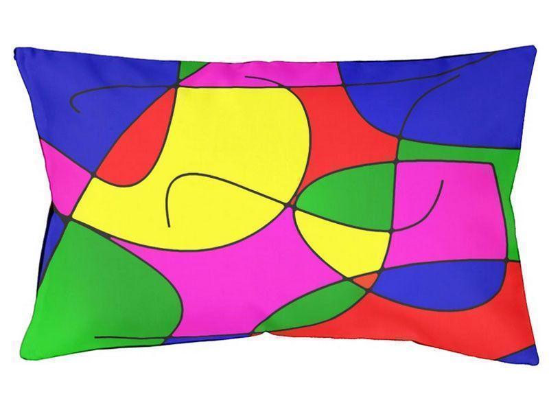 Dog Beds-ABSTRACT CURVES #1 Indoor/Outdoor Dog Beds-Multicolor Bright-from COLORADDICTED.COM-