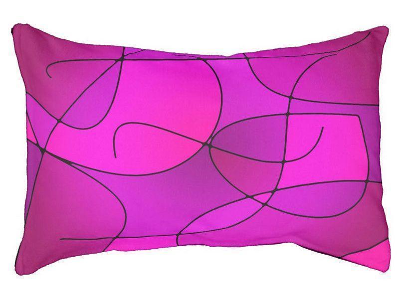Dog Beds-ABSTRACT CURVES #1 Indoor/Outdoor Dog Beds-Purples, Fuchsias &amp; Magentas-from COLORADDICTED.COM-