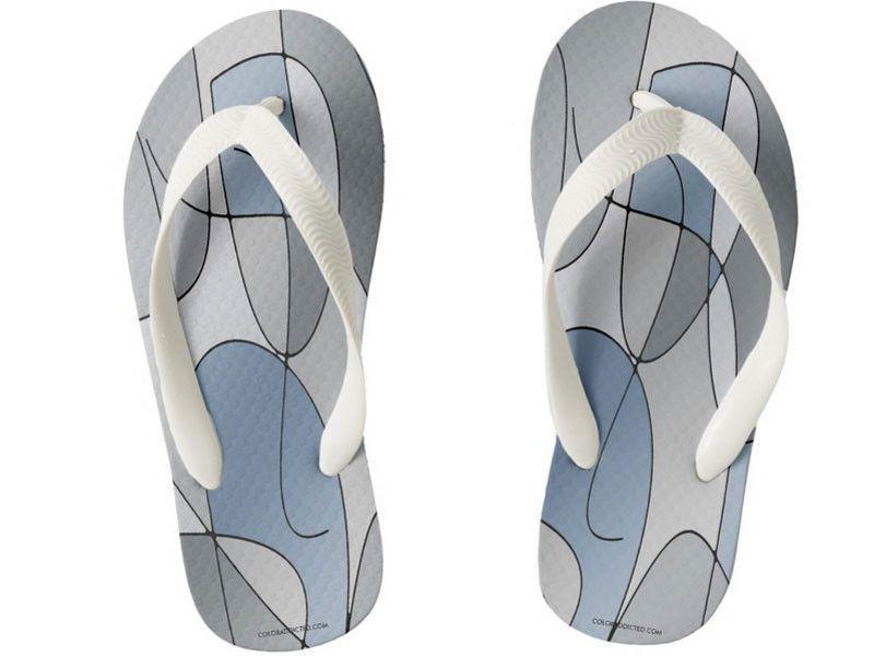 Kids Flip Flops-ABSTRACT CURVES #1 Kids Flip Flops-Grays-from COLORADDICTED.COM-