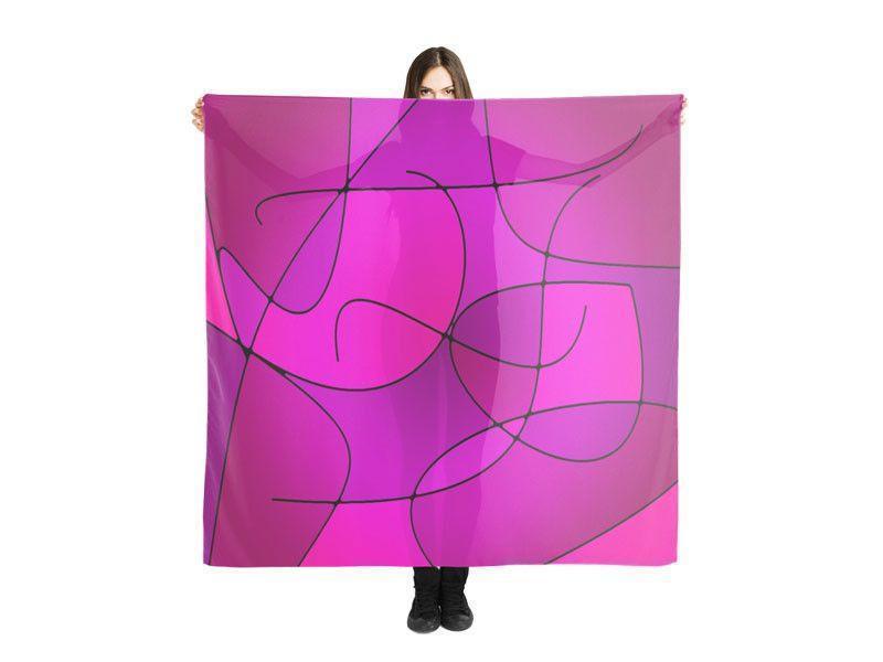 Large Square Scarves & Shawls-ABSTRACT CURVES #1 Large Square Scarves & Shawls-from COLORADDICTED.COM-
