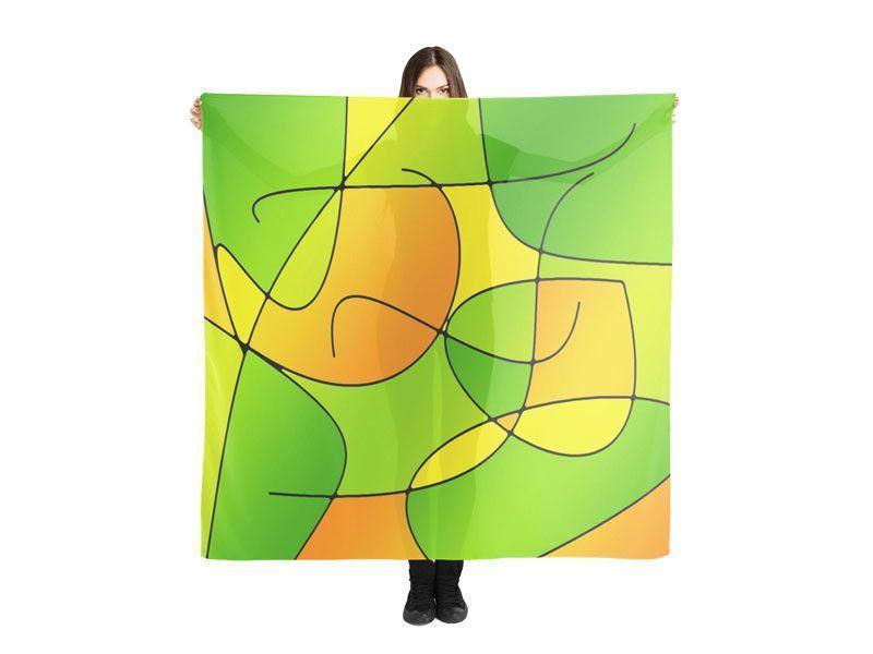 Large Square Scarves & Shawls-ABSTRACT CURVES #1 Large Square Scarves & Shawls-from COLORADDICTED.COM-
