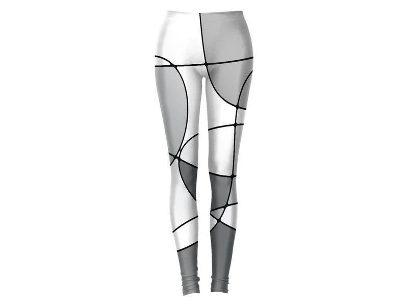 Leggings-ABSTRACT CURVES #1 Leggings-Grays &amp; White-from COLORADDICTED.COM-