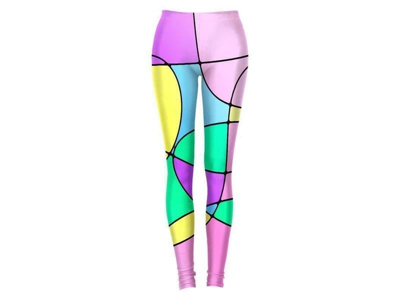 Leggings-ABSTRACT CURVES #1 Leggings-Multicolor Light-from COLORADDICTED.COM-