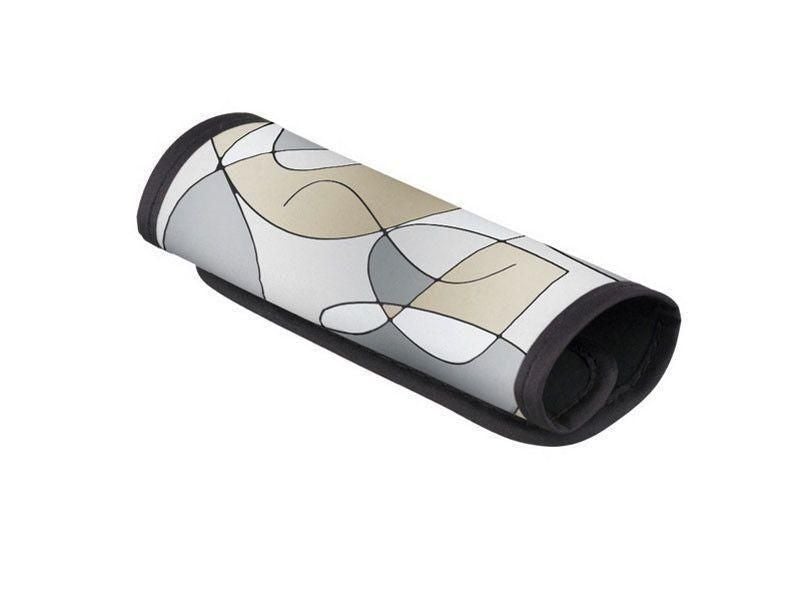 Luggage Handle Wraps-ABSTRACT CURVES #1 Luggage Handle Wraps-Grays &amp; Beiges-from COLORADDICTED.COM-