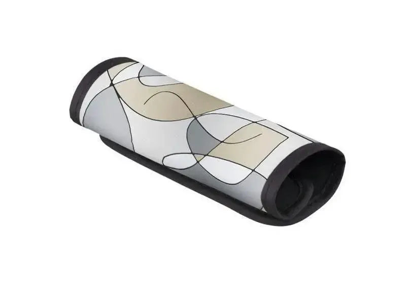 Luggage Handle Wraps-ABSTRACT CURVES #1 Luggage Handle Wraps-Grays & Beiges-from COLORADDICTED.COM-