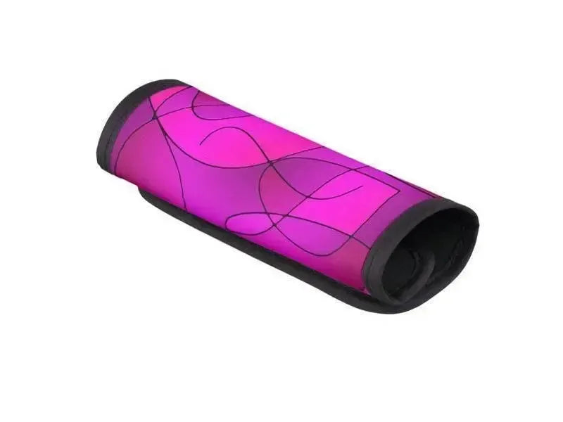 Luggage Handle Wraps-ABSTRACT CURVES #1 Luggage Handle Wraps-Purples & Fuchsias & Magentas-from COLORADDICTED.COM-
