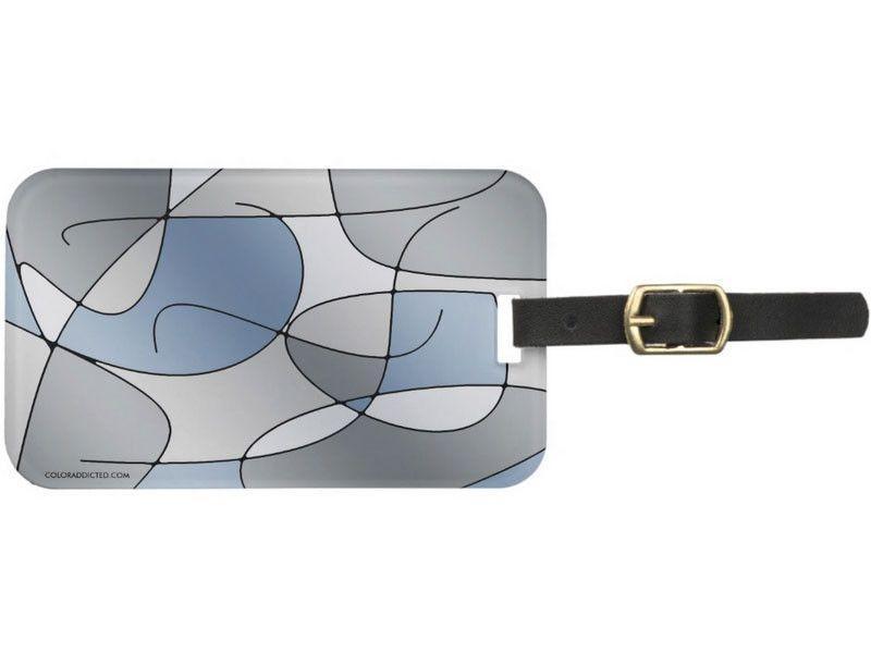 Luggage Tags-ABSTRACT CURVES #1 Luggage Tags-Grays-from COLORADDICTED.COM-